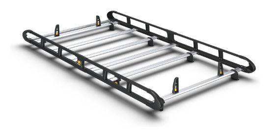Van Guard ULTI Rack+ Black (Aluminium) - 6 Bar Roof Rack for Mercedes Vito 2015-Onwards | L1 | H1 | Tailgate