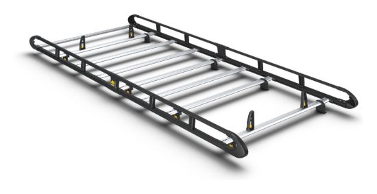 Van Guard ULTI Rack+ Black (Aluminium) - 7 Bar Roof Rack for Mercedes Vito 2015-Onwards | L3 | H1 | Twin Rear Doors