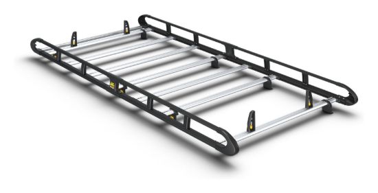 Van Guard ULTI Rack+ Black (Aluminium) - 7 Bar Roof Rack for Mercedes Vito 2003-2014 | L3 | H1 | Tailgate
