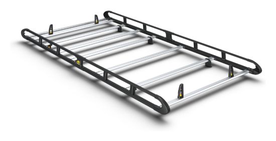 Van Guard ULTI Rack+ Black (Aluminium) - 7 Bar Roof Rack for Mercedes Sprinter 2006-2018 | L1 | H1 | Twin Rear Doors