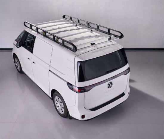 Black ULTI Rack roof rack rear three-quarter view