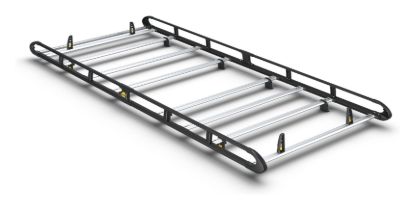 Van Guard ULTI Rack+ Black (Aluminium) - 8 Bar Roof Rack for Nissan NV400 2010-2024 | L3 | H2 | Twin Rear Doors