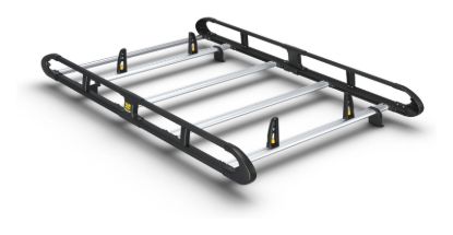 Van Guard ULTI Rack+ Black (Aluminium) - 4 Bar Roof Rack for Ford Transit Connect 2013-2024 | L1 | H1 | Twin Rear Doors