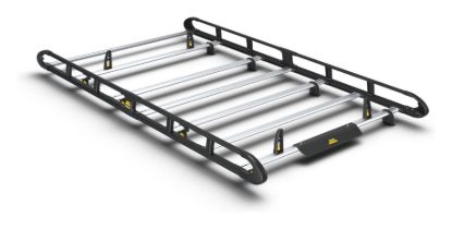 Van Guard ULTI Rack+ Black (Aluminium) - 6 Bar Roof Rack for Nissan Primastar 2022-Onwards | L1 | H1 | Twin Rear Doors