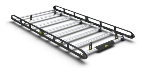 Van Guard ULTI Rack+ Black (Aluminium) - 7 Bar Roof Rack for Nissan NV300 2016-Onwards | L2 | H1 | Twin Rear Doors