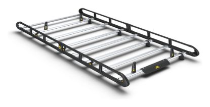 Van Guard ULTI Rack+ Black (Aluminium) - 7 Bar Roof Rack for Nissan Primastar 2022-Onwards | L2 | H1 | Twin Rear Doors