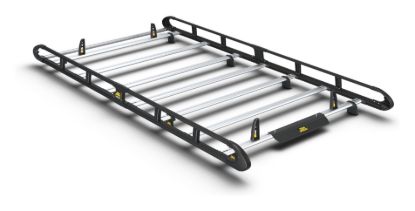 Van Guard ULTI Rack+ Black (Aluminium) - 7 Bar Roof Rack for Nissan Primastar 2022-Onwards | L2 | H1 | Tailgate