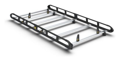Van Guard ULTI Rack+ Black (Aluminium) - 5 Bar Roof Rack for Nissan Primastar 2022-Onwards | L2 | H2 | Twin Rear Doors