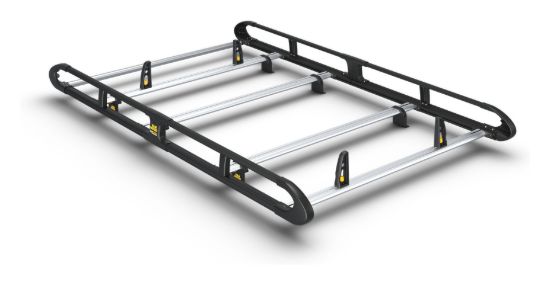 Van Guard ULTI Rack+ Black (Aluminium) - 4 Bar Roof Rack for Toyota Proace 2016-Onwards | L1 | H1 | Twin Rear Doors