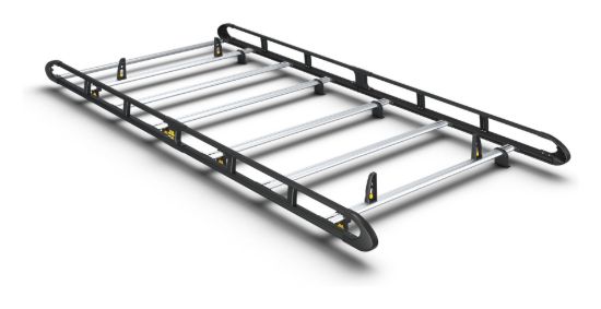 Van Guard ULTI Rack+ Black (Aluminium) - 6 Bar Roof Rack for MAN TGE 2017-Onwards | L3 | H2 | Twin Rear Doors