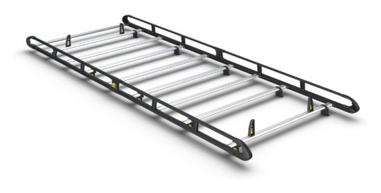Van Guard ULTI Rack+ Black (Aluminium) - 8 Bar Roof Rack for Volkswagen Crafter 2017-Onwards | L4 | H3 | Twin Rear Doors