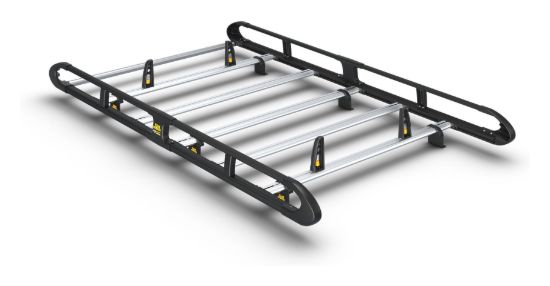 Van Guard ULTI Rack+ Black (Aluminium) - 5 Bar Roof Rack for Toyota Proace City 2020-Onwards | L1 | H1 | Twin Rear Doors