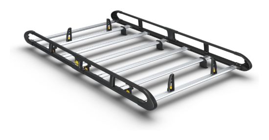 Van Guard ULTI Rack+ Black (Aluminium) - 6 Bar Roof Rack for Ford Transit Connect 2024-Onwards | L1 | H1 | Twin Rear Doors