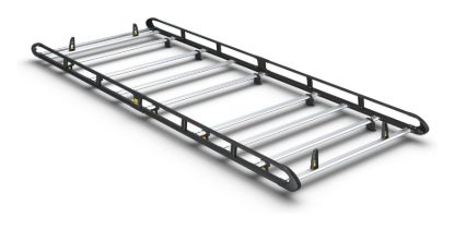 Van Guard ULTI Rack+ Black (Aluminium) - 9 Bar Roof Rack for Nissan NV400 2010-2024 | L4 | H2 | Twin Rear Doors