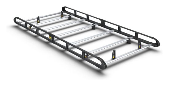 Van Guard ULTI Rack+ Black (Aluminium) - 6 Bar Roof Rack for Volkswagen T7 Transporter 2025-Onwards | L1 | H1 | Twin Rear Doors