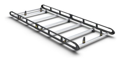 Van Guard ULTI Rack+ Black (Aluminium) - 6 Bar Roof Rack for Volkswagen T7 Transporter 2025-Onwards | L2 | H1 | Twin Rear Doors