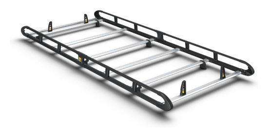 Van Guard ULTI Rack+ Black (Aluminium) - 6 Bar Roof Rack for Volkswagen T7 Transporter 2025-Onwards | L2 | H1 | Tailgate