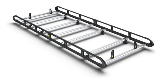 Van Guard ULTI Rack+ Black (Aluminium) - 7 Bar Roof Rack for Maxus Deliver 9 2020-Onwards | L3 | H2 | Twin Rear Doors