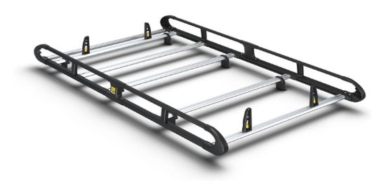 Van Guard ULTI Rack+ Black (Aluminium) - 5 Bar Roof Rack for Citroen Dispatch 2016-Onwards | L2 | H1 | Tailgate