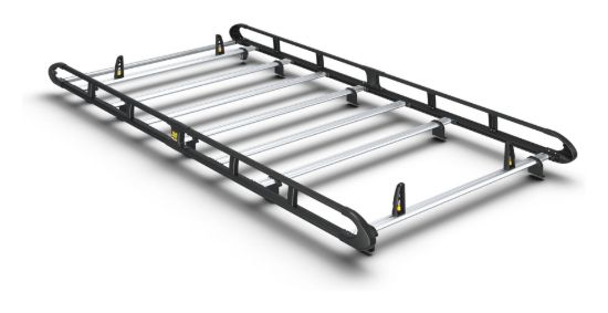 Van Guard ULTI Rack+ Black (Aluminium) - 7 Bar Roof Rack for Nissan Interstar 2025-Onwards | L2 | H2 | Twin Rear Doors
