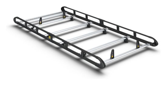 Van Guard ULTI Rack+ Black (Aluminium) - 6 Bar Roof Rack for Maxus Deliver 7 2024-Onwards | L2 | H1 | Twin Rear Doors
