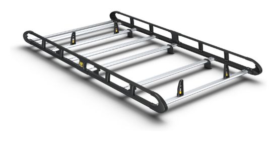 Van Guard ULTI Rack+ Black (Aluminium) - 6 Bar Roof Rack for Maxus Deliver 7 2024-Onwards | L1 | H1 | Twin Rear Doors
