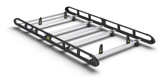 Van Guard ULTI Rack+ Black (Aluminium) - 5 Bar Roof Rack for Maxus Deliver 7 2024-Onwards | L2 | H2 | Twin Rear Doors