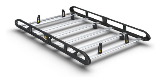 Van Guard ULTI Rack+ Black (Aluminium) - 6 Bar Roof Rack for Ford Transit Connect 2024-Onwards | L1 | H1 | Tailgate