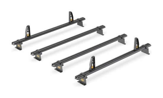 Black ULTI Bar 4 bar roof bar system alternative view