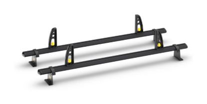 Picture of Van Guard ULTI Bar+ Black (Aluminium) - 2 Roof Bars for Ford Transit Custom 2023-Onwards with Roller Bundle | L1, L2 | H1 | Tailgate | VG348-2-BLACK#VGR-10