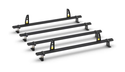Picture of Van Guard ULTI Bar+ Black (Aluminium) - 4 Roof Bars for Ford Transit Custom 2023-Onwards with Roller Bundle | L2 | H1 | Tailgate | VG348-4-L2-BLACK#VGR-10