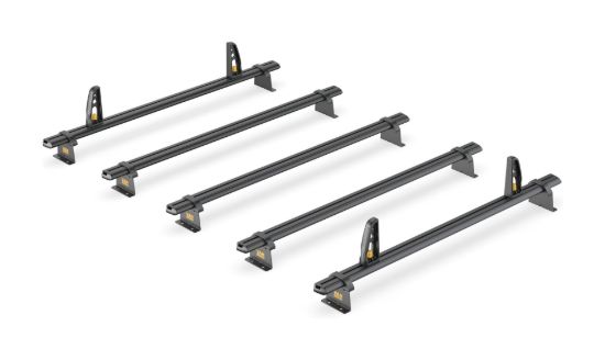 Black ULTI Bar 5 bar roof bar system alternative view