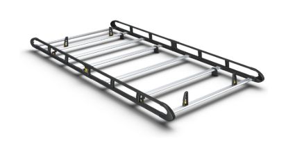 Van Guard ULTI Rack+ Black (Aluminium) - 6 Bar Roof Rack for Fiat Ducato 2006-Onwards | L1 | H1 | Twin Rear Doors