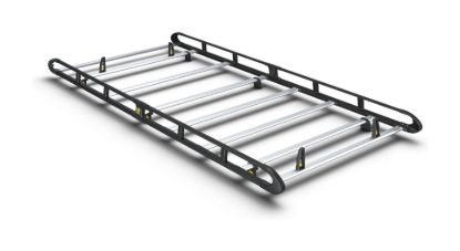 Van Guard ULTI Rack+ Black (Aluminium) - 7 Bar Roof Rack for Fiat Ducato 2006-Onwards | L2 | H1 | Twin Rear Doors
