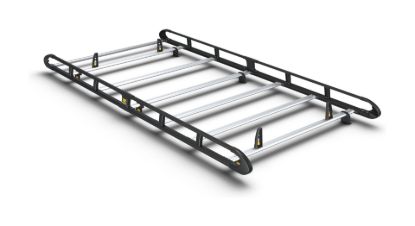 Van Guard ULTI Rack+ Black (Aluminium) - 6 Bar Roof Rack for Fiat Ducato 2006-Onwards | L2 | H2 | Twin Rear Doors