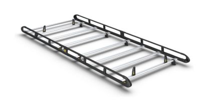 Van Guard ULTI Rack+ Black (Aluminium) - 7 Bar Roof Rack for Vauxhall Movano 2021-Onwards | L3 | H2, H3 | Twin Rear Doors