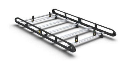 Van Guard ULTI Rack+ Black (Aluminium) - 5 Bar Roof Rack for Toyota Proace 2013-2016 | L1 | H1 | Twin Rear Doors