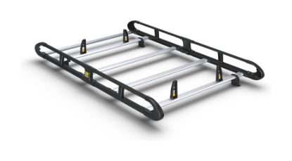 Van Guard ULTI Rack+ Black (Aluminium) - 4 Bar Roof Rack for Renault Kangoo 2008-2021 | L1 | H1 | Twin Rear Doors