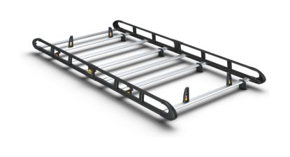 Van Guard ULTI Rack+ Black (Aluminium) - 6 Bar Roof Rack for Nissan NV200 2009-2021 | L1 | H1 | Twin Rear Doors