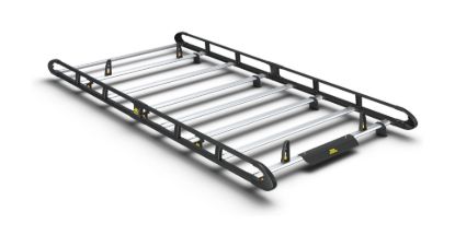 Van Guard ULTI Rack+ Black (Aluminium) - 7 Bar Roof Rack for Fiat Talento 2016-2021 | L2 | H1 | Twin Rear Doors