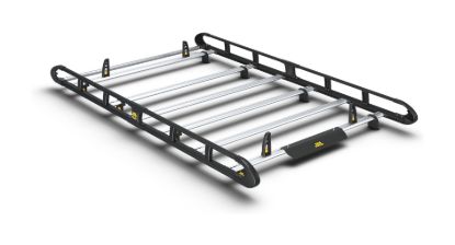 Van Guard ULTI Rack+ Black (Aluminium) - 6 Bar Roof Rack for Fiat Talento 2016-2021 | L1 | H1 | Tailgate