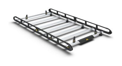 Van Guard ULTI Rack+ Black (Aluminium) - 7 Bar Roof Rack for Fiat Talento 2016-2021 | L2 | H1 | Tailgate