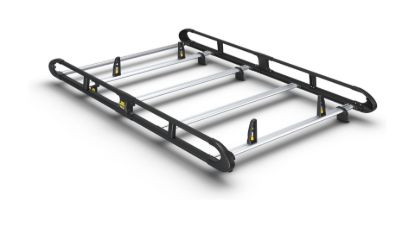 Van Guard ULTI Rack+ Black (Aluminium) - 4 Bar Roof Rack for Fiat Talento 2016-2021 | L1 | H2 | Twin Rear Doors
