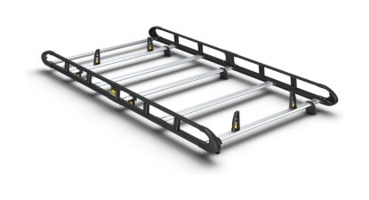Van Guard ULTI Rack+ Black (Aluminium) - 5 Bar Roof Rack for Fiat Talento 2016-2021 | L2 | H2 | Twin Rear Doors
