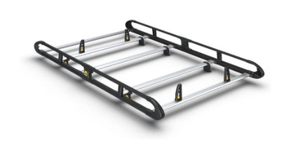 Van Guard ULTI Rack+ Black (Aluminium) - 4 Bar Roof Rack for Toyota Proace 2016-Onwards | L1 | H1 | Twin Rear Doors