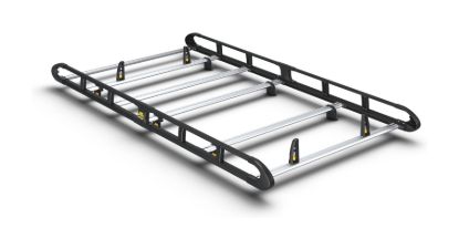Van Guard ULTI Rack+ Black (Aluminium) - 5 Bar Roof Rack for Fiat Scudo 2022-Onwards | L1 | H1 | Twin Rear Doors