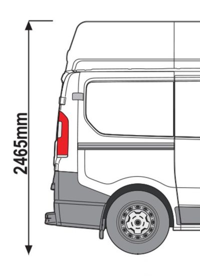 Picture of Van Guard ULTI Bar Trade (Steel) - 2 Roof Bars for Nissan Primastar 2022-Onwards with Roller Bundle | L1, L2 | H2 | Twin Rear Doors | SB211-2#VGR-03